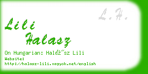 lili halasz business card